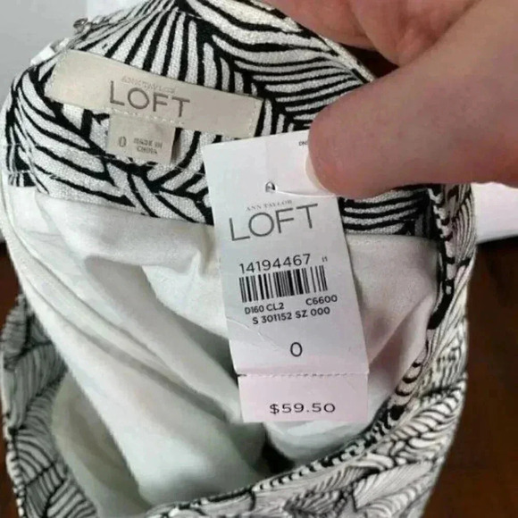 Ann Taylor loft skirt size 0 pleated 100% linen - Picture 8 of 10